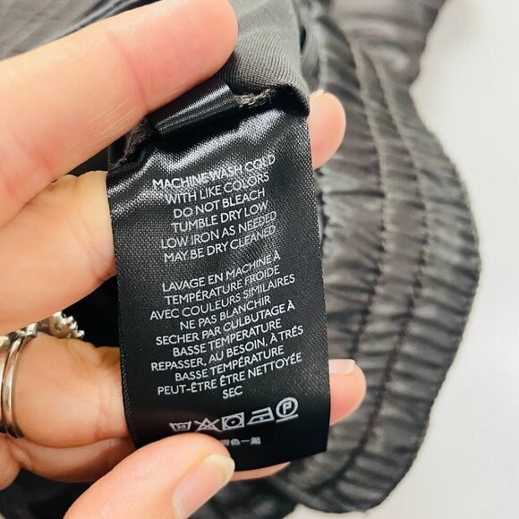 Anthropologie High Waist Metallic Shimmer Utility Cargo Joggers Sage Army Green - Picture 11 of 15